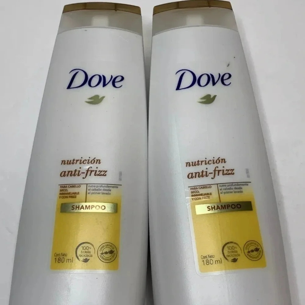 DOVE Anti-Frizz Shampoo With Argan Oil 2-6 fl oz bottles New